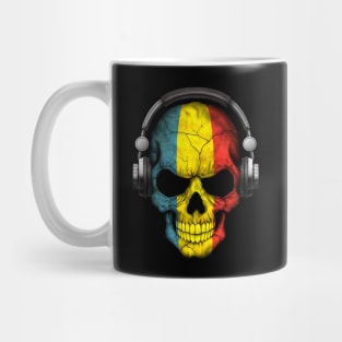 Dark Skull Deejay with Romanian Flag Mug